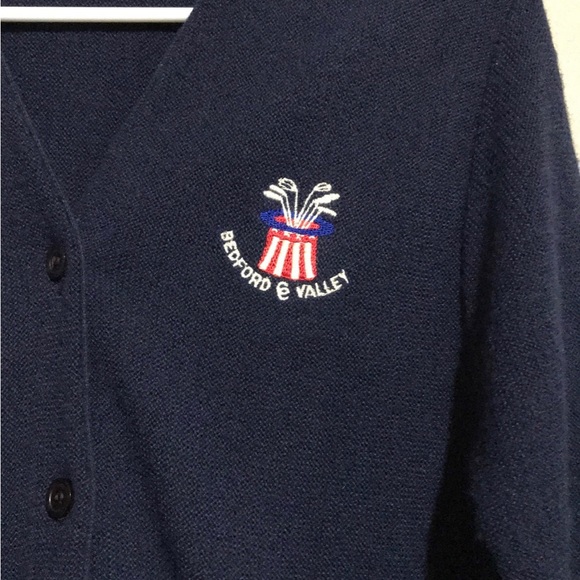 Vintage Haymaker Navy Blue Button Cardigan Sweater Adult Size 34 USA Made - Picture 3 of 6